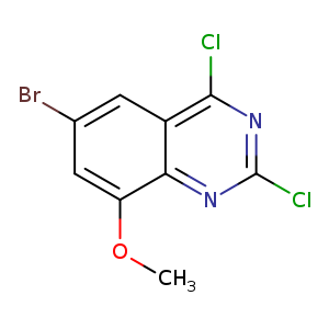 Quinazoline, 6-​bromo-​2,​4-​dichloro-​8-​methoxy-
