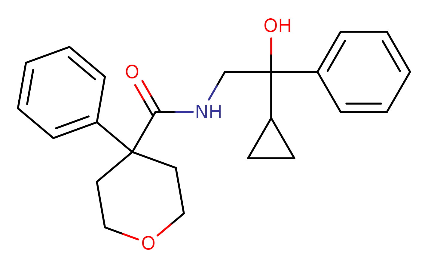 N-(2-cyclopropyl-2-hydroxy-2-phenylethyl)-4-phenyloxane-4-carboxamide