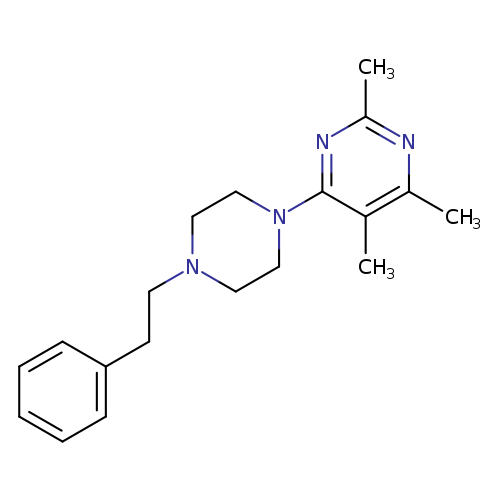 2,4,5-trimethyl-6-[4-(2-phenylethyl)piperazin-1-yl]pyrimidine