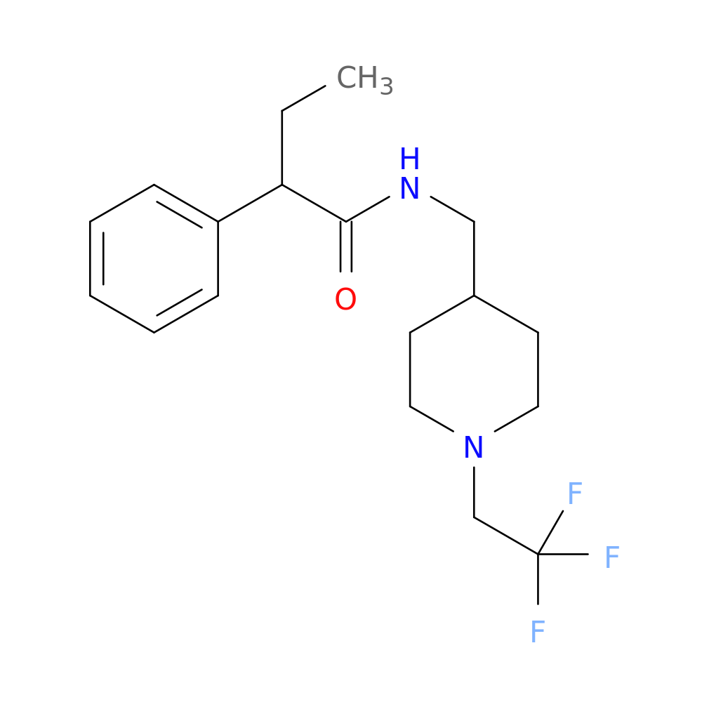 2-phenyl-N-{[1-(2,2,2-trifluoroethyl)piperidin-4-yl]methyl}butanamide