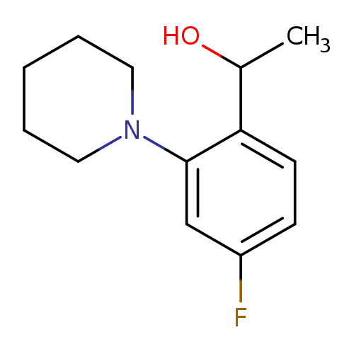 1-[4-Fluoro-2-(1-piperidyl)phenyl]ethanol