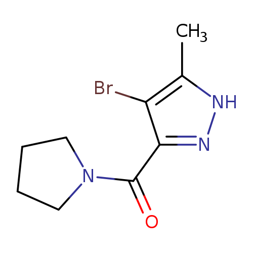 4-bromo-5-methyl-3-(pyrrolidine-1-carbonyl)-1H-pyrazole