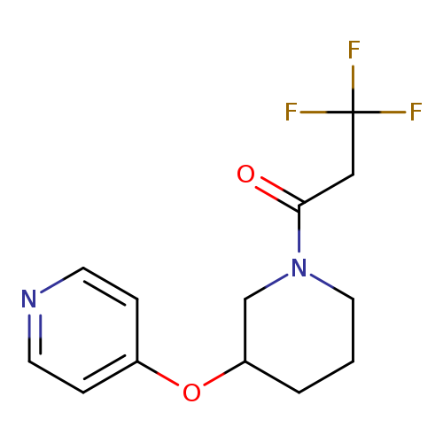 3,3,3-trifluoro-1-[3-(pyridin-4-yloxy)piperidin-1-yl]propan-1-one