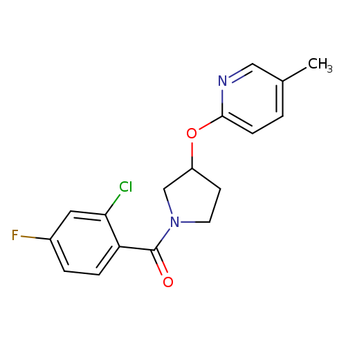 2-{[1-(2-chloro-4-fluorobenzoyl)pyrrolidin-3-yl]oxy}-5-methylpyridine