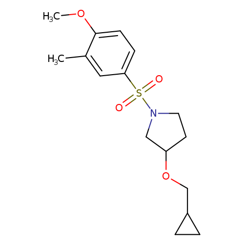 3-(cyclopropylmethoxy)-1-(4-methoxy-3-methylbenzenesulfonyl)pyrrolidine