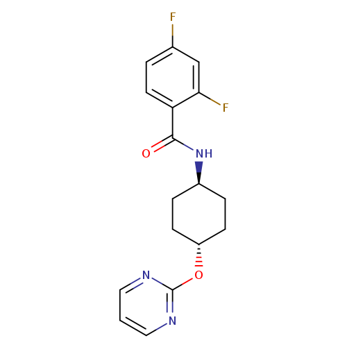2,4-difluoro-N-[(1r,4r)-4-(pyrimidin-2-yloxy)cyclohexyl]benzamide