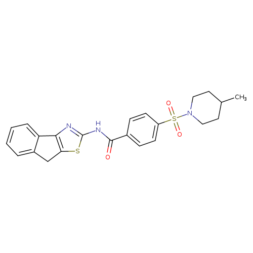 N-{8H-indeno[1,2-d][1,3]thiazol-2-yl}-4-[(4-methylpiperidin-1-yl)sulfonyl]benzamide