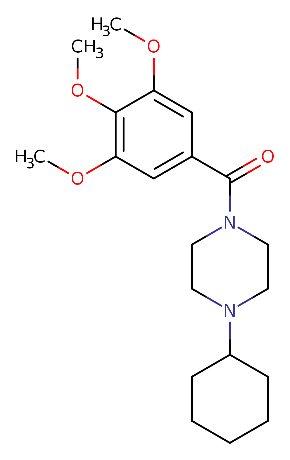 4-Cyclohexyl-1-piperazinyl(3,4,5-trimethoxyphenyl) ketone