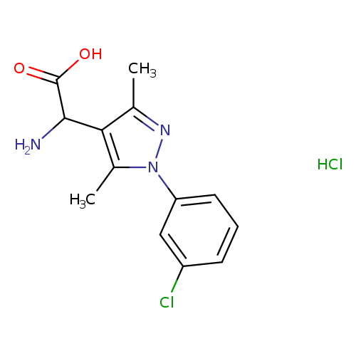 2-amino-2-[1-(3-chlorophenyl)-3,5-dimethyl-1H-pyrazol-4-yl]acetic acid hydrochloride
