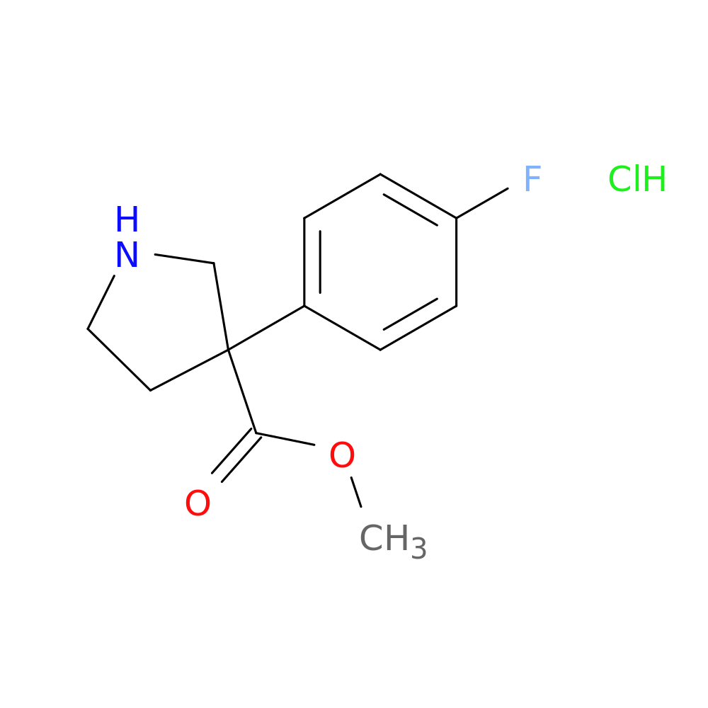 methyl 3-(4-fluorophenyl)pyrrolidine-3-carboxylate hydrochloride