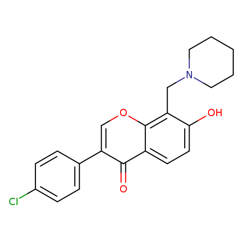 3-(4-chlorophenyl)-7-hydroxy-8-(piperidin-1-ylmethyl)-4H-chromen-4-one