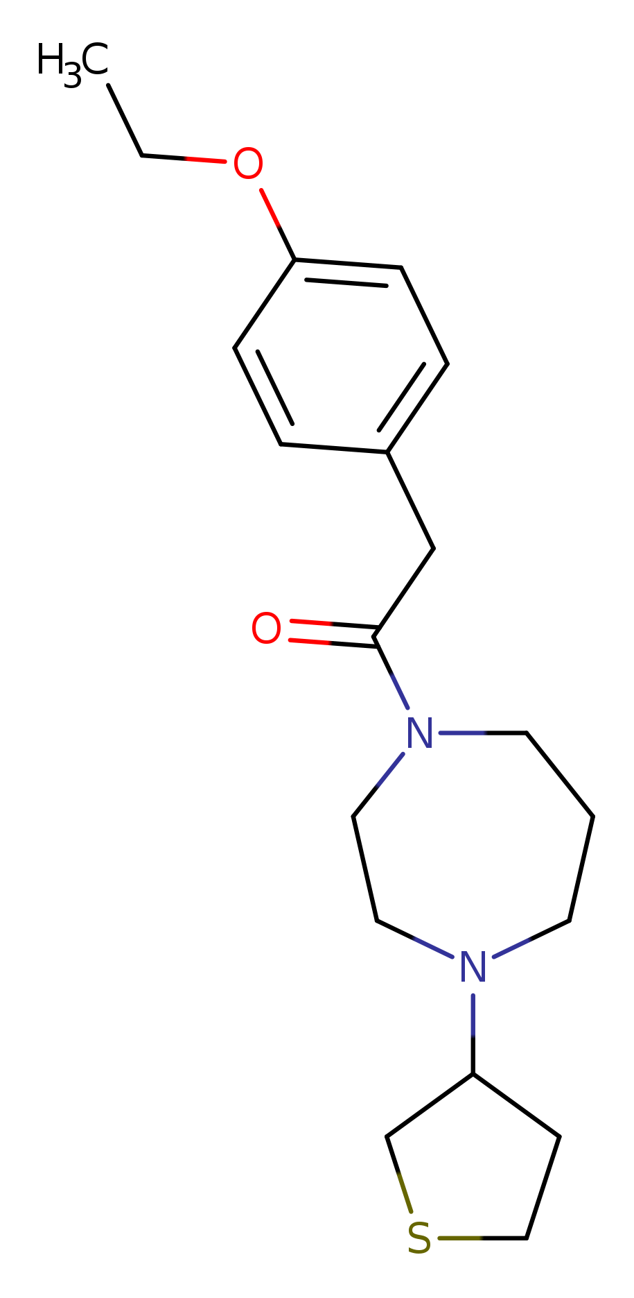2-(4-ethoxyphenyl)-1-[4-(thiolan-3-yl)-1,4-diazepan-1-yl]ethan-1-one