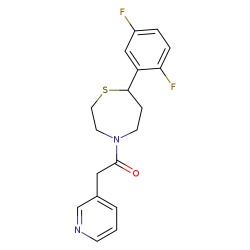 1-[7-(2,5-difluorophenyl)-1,4-thiazepan-4-yl]-2-(pyridin-3-yl)ethan-1-one