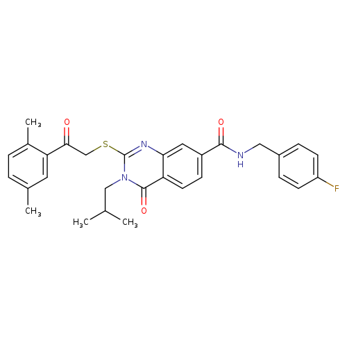 2-{[2-(2,5-dimethylphenyl)-2-oxoethyl]sulfanyl}-N-[(4-fluorophenyl)methyl]-3-(2-methylpropyl)-4-oxo-3,4-dihydroquinazoline-7-carboxamide