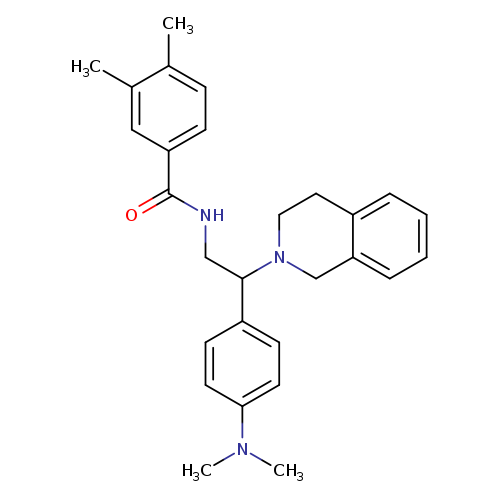 N-{2-[4-(dimethylamino)phenyl]-2-(1,2,3,4-tetrahydroisoquinolin-2-yl)ethyl}-3,4-dimethylbenzamide