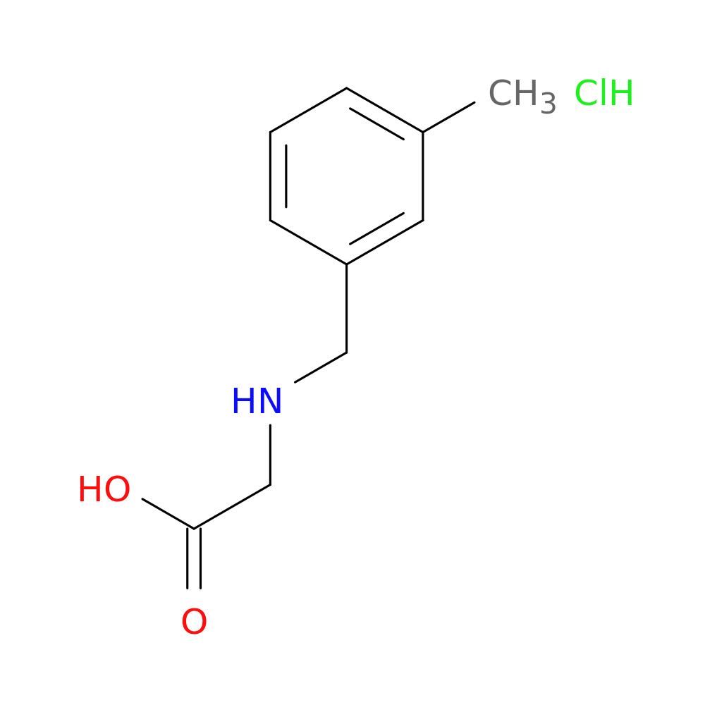 2-{[(3-methylphenyl)methyl]amino}acetic acid hydrochloride