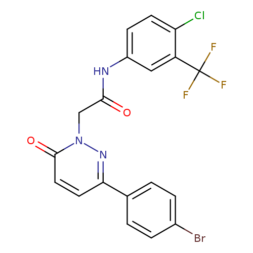 2-[3-(4-bromophenyl)-6-oxo-1,6-dihydropyridazin-1-yl]-N-[4-chloro-3-(trifluoromethyl)phenyl]acetamide