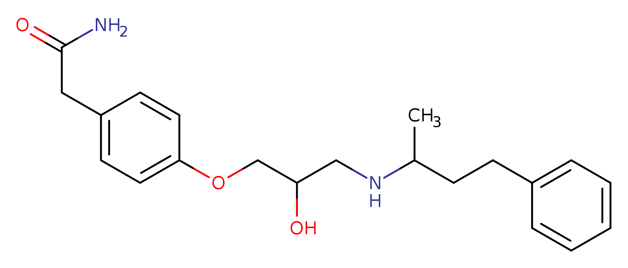 Benzeneacetamide, 4-(2-hydroxy-3-((1-methyl-3-phenylpropyl)amino)propoxy)-