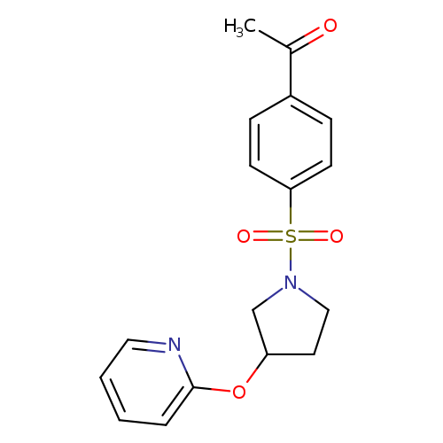 1-(4-{[3-(pyridin-2-yloxy)pyrrolidin-1-yl]sulfonyl}phenyl)ethan-1-one