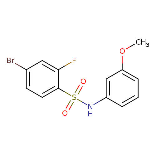 4-bromo-2-fluoro-N-(3-methoxyphenyl)benzenesulfonamide