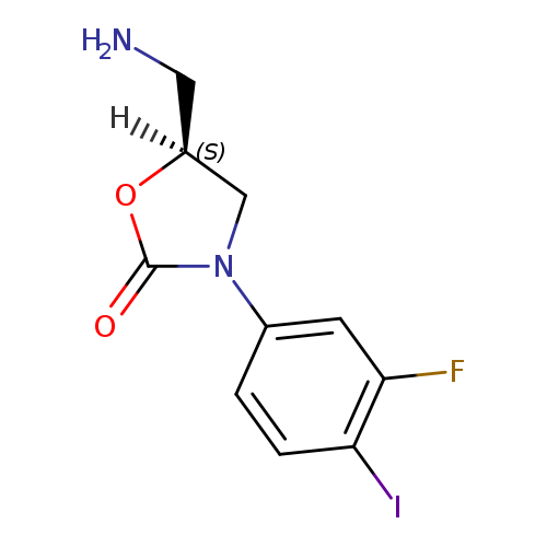 (S)-5-(aminomethyl)-3-(3-fluoro-4-iodophenyl)oxazolidin-2-one