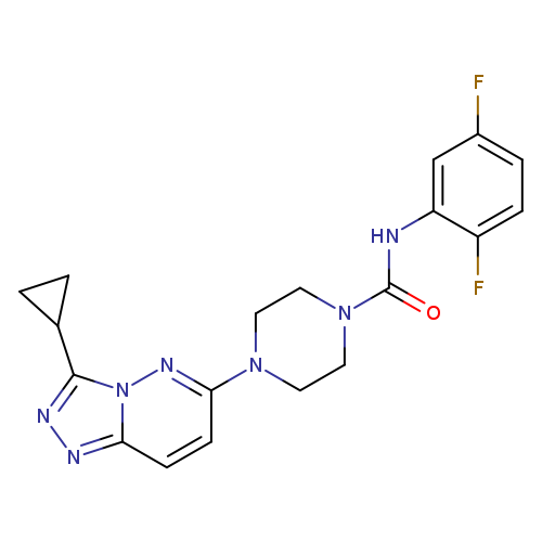 4-{3-cyclopropyl-[1,2,4]triazolo[4,3-b]pyridazin-6-yl}-N-(2,5-difluorophenyl)piperazine-1-carboxamide