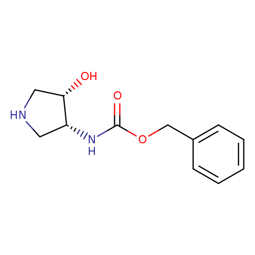 Carbamic acid, N-[(3R,4S)-4-hydroxy-3-pyrrolidinyl]-, phenylmethyl ester, rel-