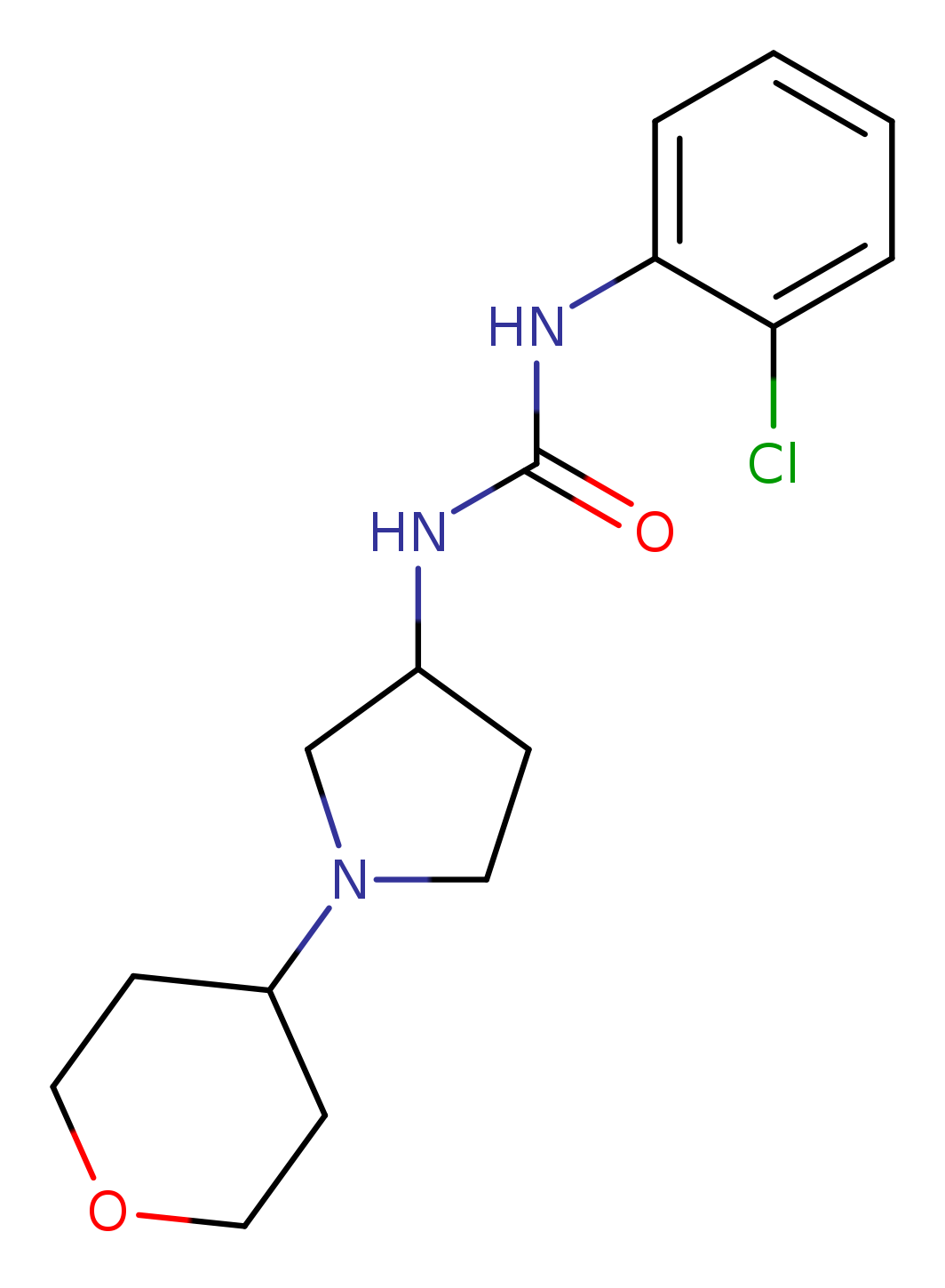 1-(2-chlorophenyl)-3-[1-(oxan-4-yl)pyrrolidin-3-yl]urea