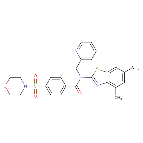 N-(4,6-dimethyl-1,3-benzothiazol-2-yl)-4-(morpholine-4-sulfonyl)-N-[(pyridin-2-yl)methyl]benzamide