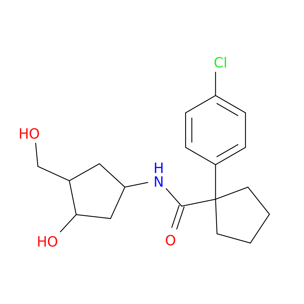 1-(4-chlorophenyl)-N-[3-hydroxy-4-(hydroxymethyl)cyclopentyl]cyclopentane-1-carboxamide