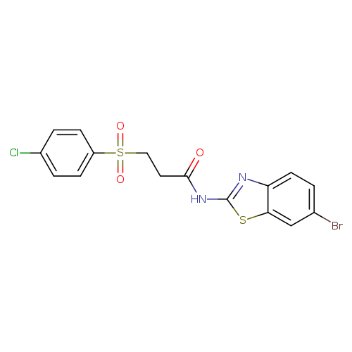 N-(6-bromo-1,3-benzothiazol-2-yl)-3-(4-chlorobenzenesulfonyl)propanamide