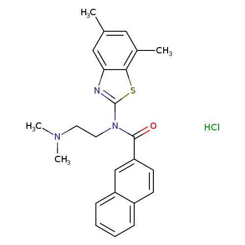 N-(5,7-dimethyl-1,3-benzothiazol-2-yl)-N-[2-(dimethylamino)ethyl]naphthalene-2-carboxamide hydrochloride