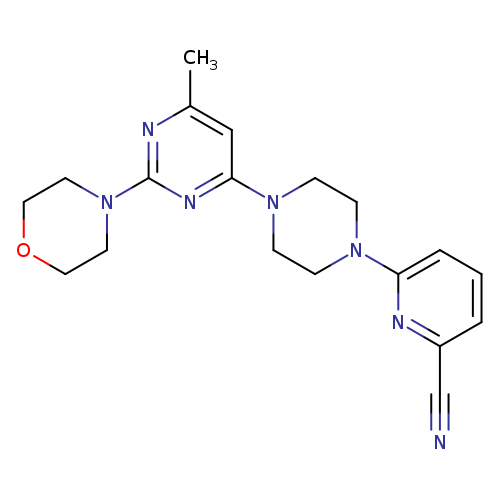 6-{4-[6-methyl-2-(morpholin-4-yl)pyrimidin-4-yl]piperazin-1-yl}pyridine-2-carbonitrile