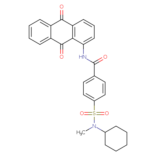4-[cyclohexyl(methyl)sulfamoyl]-N-(9,10-dioxo-9,10-dihydroanthracen-1-yl)benzamide