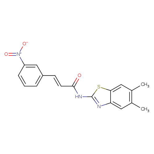 (2E)-N-(5,6-dimethyl-1,3-benzothiazol-2-yl)-3-(3-nitrophenyl)prop-2-enamide