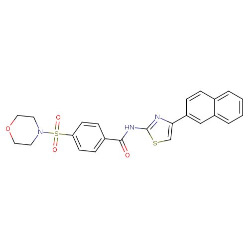 4-(morpholine-4-sulfonyl)-N-[4-(naphthalen-2-yl)-1,3-thiazol-2-yl]benzamide