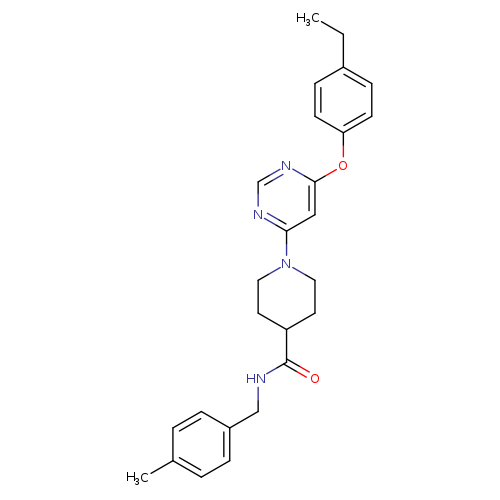 1-[6-(4-ethylphenoxy)pyrimidin-4-yl]-N-[(4-methylphenyl)methyl]piperidine-4-carboxamide