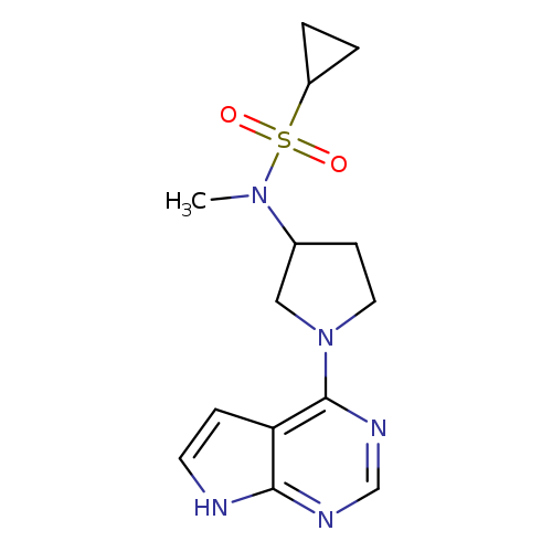 N-methyl-N-(1-{7H-pyrrolo[2,3-d]pyrimidin-4-yl}pyrrolidin-3-yl)cyclopropanesulfonamide