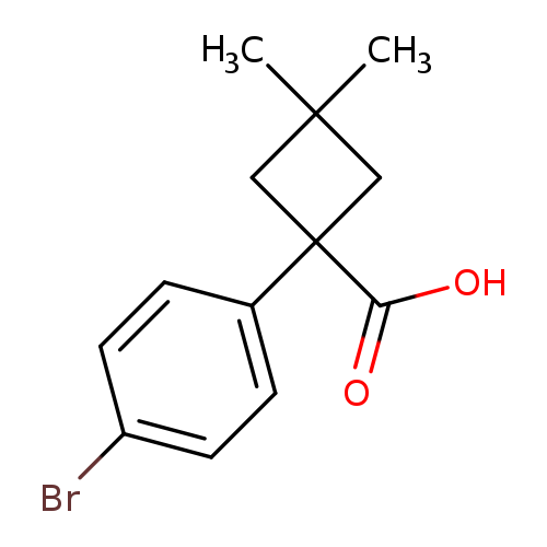 1-(4-bromophenyl)-3,3-dimethylcyclobutane-1-carboxylic acid