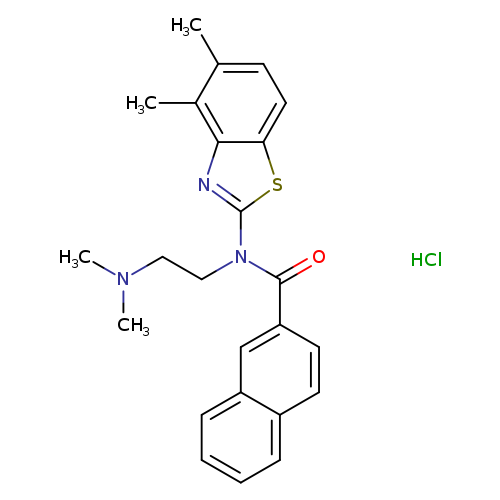 N-(4,5-dimethyl-1,3-benzothiazol-2-yl)-N-[2-(dimethylamino)ethyl]naphthalene-2-carboxamide hydrochloride
