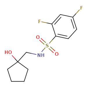 2,4-difluoro-N-[(1-hydroxycyclopentyl)methyl]benzene-1-sulfonamide