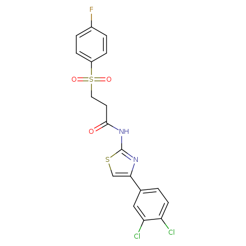 N-[4-(3,4-dichlorophenyl)-1,3-thiazol-2-yl]-3-(4-fluorobenzenesulfonyl)propanamide