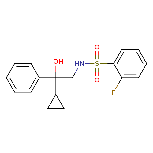 N-(2-cyclopropyl-2-hydroxy-2-phenylethyl)-2-fluorobenzene-1-sulfonamide