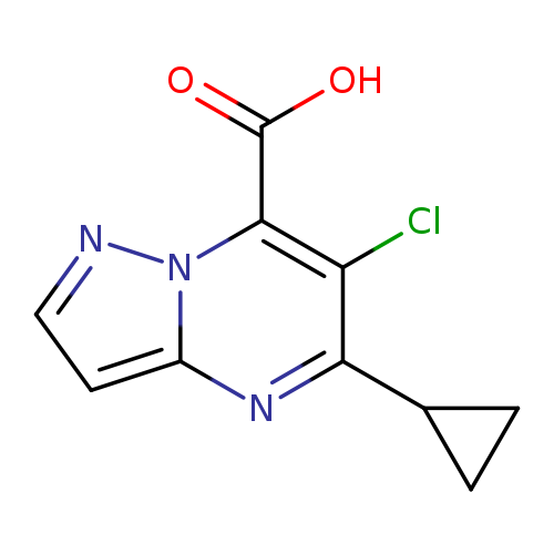 6-chloro-5-cyclopropylpyrazolo[1,5-a]pyrimidine-7-carboxylic acid