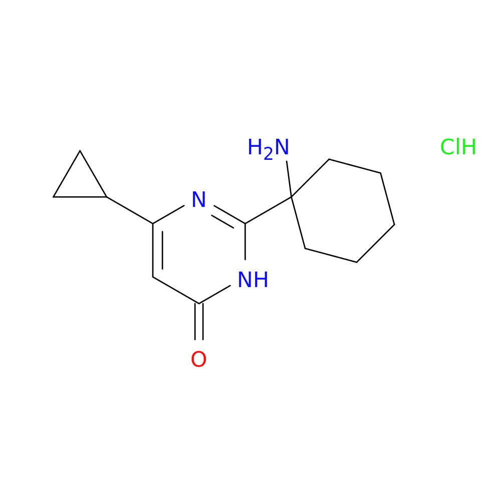 2-(1-aminocyclohexyl)-6-cyclopropyl-3,4-dihydropyrimidin-4-one hydrochloride