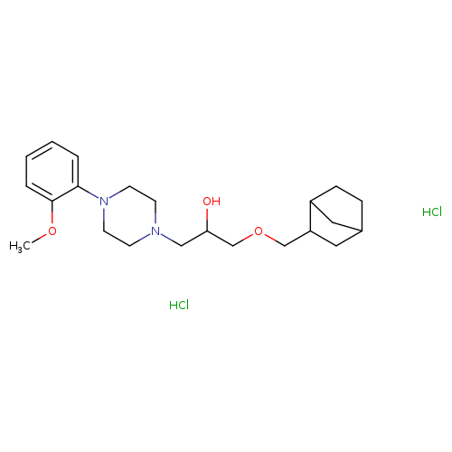 1-({bicyclo[2.2.1]heptan-2-yl}methoxy)-3-[4-(2-methoxyphenyl)piperazin-1-yl]propan-2-ol dihydrochloride