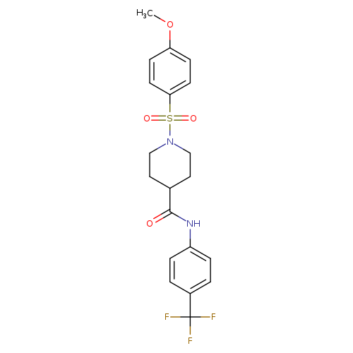 1-[(4-methoxyphenyl)sulfonyl]-N-[4-(trifluoromethyl)phenyl]-4-piperidinecarboxamide