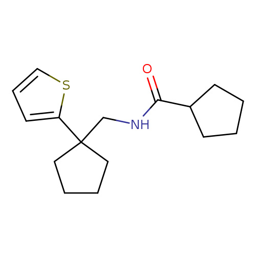 N-{[1-(thiophen-2-yl)cyclopentyl]methyl}cyclopentanecarboxamide