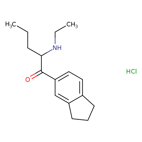 1-(2,3-dihydro-1H-inden-5-yl)-2-(ethylamino)pentan-1-one,monohydrochloride