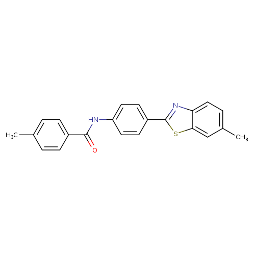 4-methyl-N-[4-(6-methyl-1,3-benzothiazol-2-yl)phenyl]benzamide